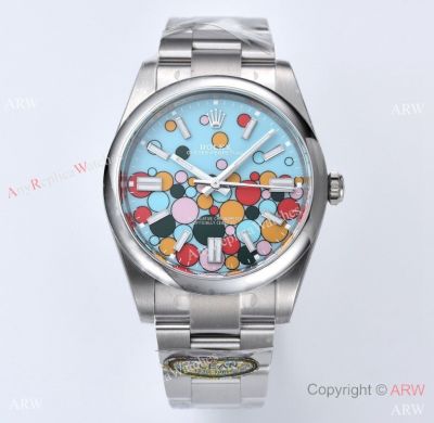 1:1 Swiss Replica Clean Factory Rolex Oyster Perpetual Bubbles Dial 41mm Watch